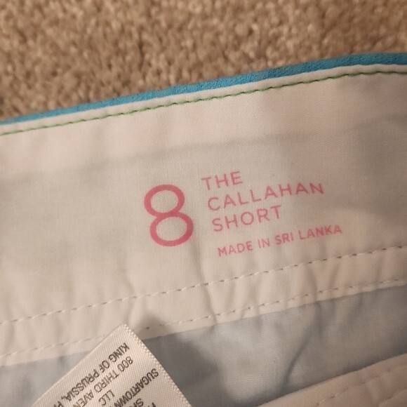 Lilly Pulitzer Callahan 5" Jacquard Textured Shorts "Seaside Aqua" Size 8 - Picture 3 of 7